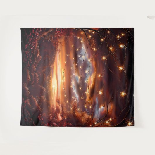 Beautiful Evening Wedding Backdrop タペストリー (正面(横))