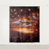 Beautiful Evening Wedding Backdrop タペストリー (正面)