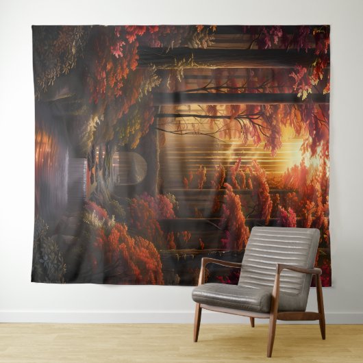 Beautiful Evening Wedding Backdrop タペストリー (インサイチュ(横))