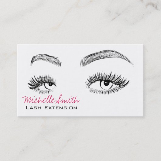 Beautiful eyes Long lashes Lash Extension Business 名刺 (正面)