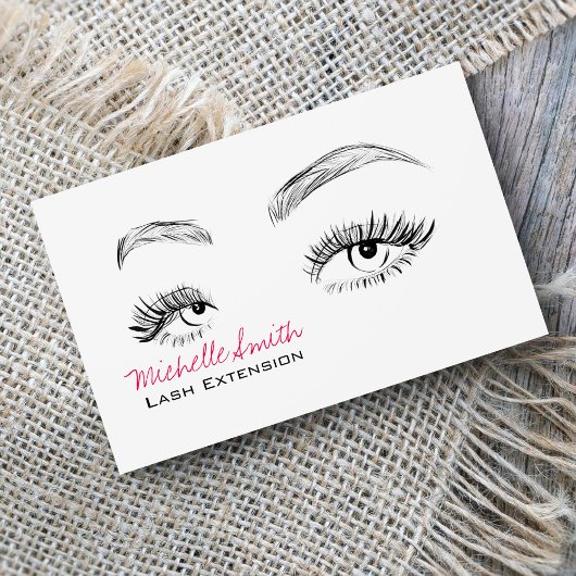 Beautiful eyes Long lashes Lash Extension Business 名刺