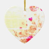 Beautiful Faded Flowers on a Valentines Day Tree セラミックオーナメント (正面)