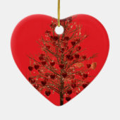 Beautiful Faded Flowers on a Valentines Day Tree C セラミックオーナメント (裏面)