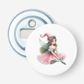 Beautiful Fairy Gnome with Striped Tights Women's  栓抜き (正面)