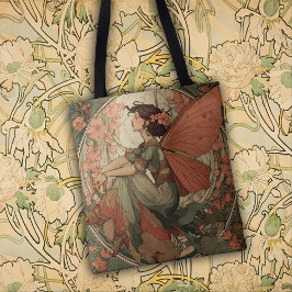 Beautiful Fairy in the Art Nouveau style  トートバッグ
