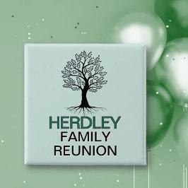 Beautiful Family tree Family Reunion  缶バッジ