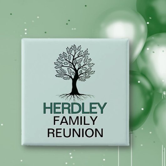 Beautiful Family tree Family Reunion  缶バッジ