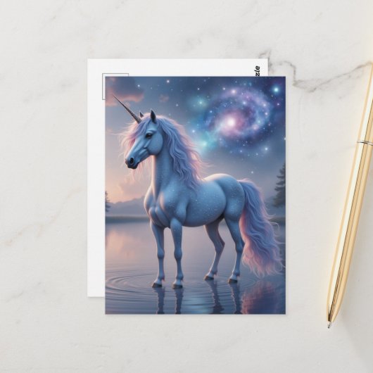 Beautiful Fantasy Unicorn ポストカード (正面/裏面インサイチュ)