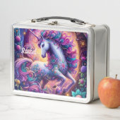 Beautiful Fantasy Unicorn Metal Lunch Box メタルランチボックス (インサイチュ)