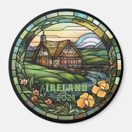 Beautiful Faux Stained Glass Ireland Souvenir マグネット