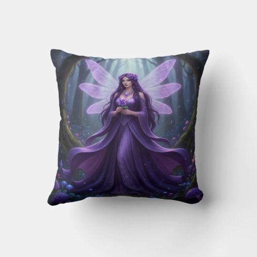 Beautiful February Amethyst Fairy クッション (裏面)