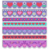 Beautiful Felt Style Valentine's Day Borders シール (正面)