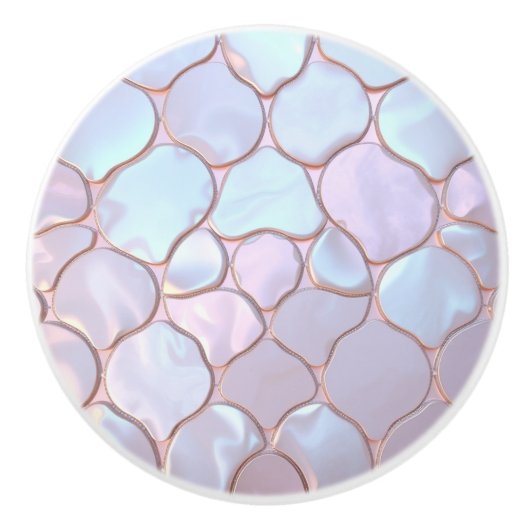 Beautiful feminine mother of pearl inspired セラミックノブ (正面)