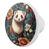 Beautiful Ferret William Morris Inspired  セラミックノブ (右)