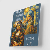 Beautiful Fever Dream スクエア壁時計 (傾斜)