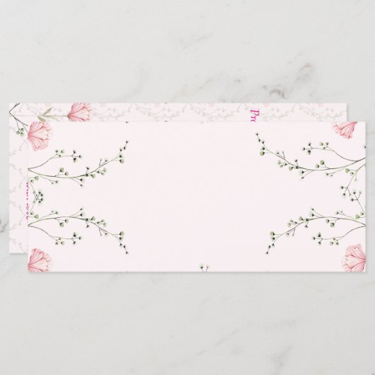 Beautiful Floral  メニュー (正面/裏面)