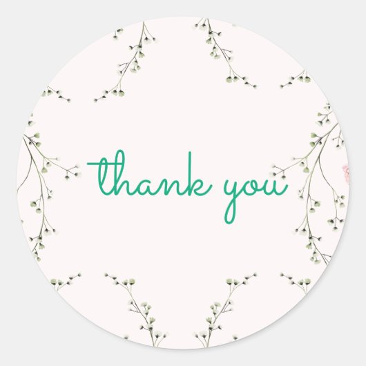 Beautiful Floral  ラウンドシール (正面)