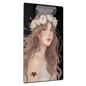 Beautiful Floral Anime Girl – Soft Pastel Aesthe クリップボード (右)