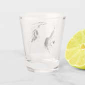 Beautiful Floral Anime Girl – Soft Pastel Aesthe ショットグラス (裏面)