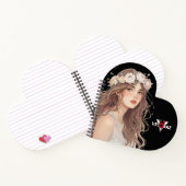 Beautiful Floral Anime Girl – Soft Pastel Aesthe ノートブック (内部)