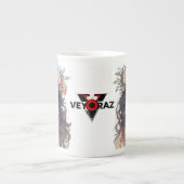 Beautiful Floral Anime Girl – Soft Pastel Aesthe ボーンチャイナマグカップ (正面)