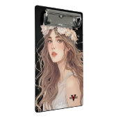 Beautiful Floral Anime Girl – Soft Pastel Aesthe ミニクリップボード (アングル)