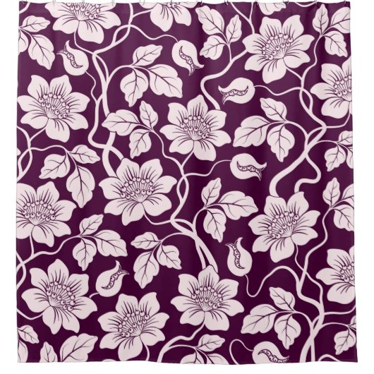 Beautiful Floral Background シャワーカーテン (正面)