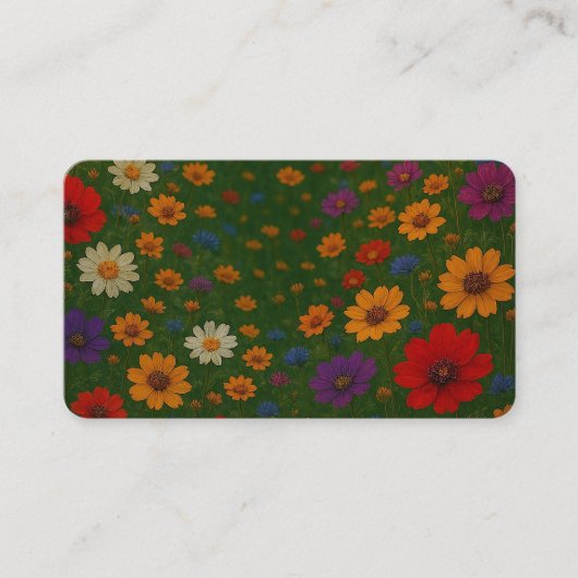 Beautiful Floral Business Card (1) 名刺 (正面)