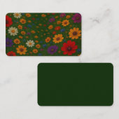 Beautiful Floral Business Card (1) 名刺 (正面/裏面)