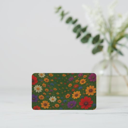 Beautiful Floral Business Card (1) 名刺 (スタンド正面)