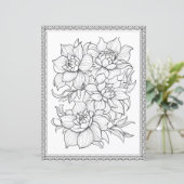 Beautiful Floral Coloring Page Scrapbook Paper (スタンド正面)