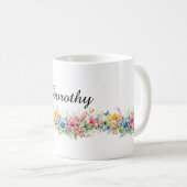 Beautiful Floral Design TEMPLATE コーヒーマグカップ (正面右)