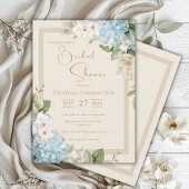 Beautiful Floral Hydrangea Bridal Shower 招待状