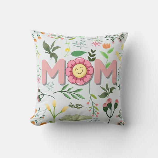 Beautiful Floral Mother’s Day Pillow  クッション (正面)