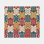 Beautiful Floral Pattern  フリースブランケット (正面(横))