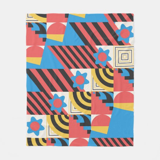 Beautiful Floral Pattern  フリースブランケット (正面)