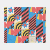 Beautiful Floral Pattern  フリースブランケット (正面(横))