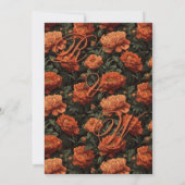 Beautiful Floral Peonies Wedding Invitation 招待状 (裏面)