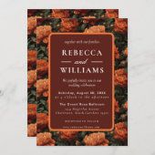 Beautiful Floral Peonies Wedding Invitation 招待状 (正面/裏面)