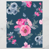 Beautiful floral pink and blue page (正面)