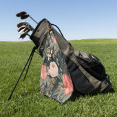 Beautiful Floral Rose Flowers ゴルフタオル (グリーン)