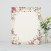 Beautiful Floral Sprays Stationery Paper レターヘッド (スタンド正面)