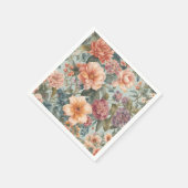 Beautiful Floral Vintage Flower Painting スタンダードカクテルナプキン (角)