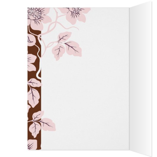 Beautiful floral wedding invitation (内側 (左))