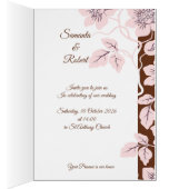 Beautiful floral wedding invitation (内側 (右))
