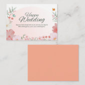 Beautiful Floral Wedding Invitation Template ノートカード (正面/裏面)
