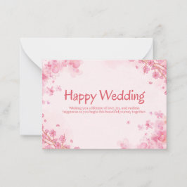 Beautiful Floral Wedding Invitation Template ノートカード
