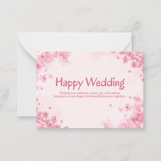 Beautiful Floral Wedding Invitation Template ノートカード (正面)