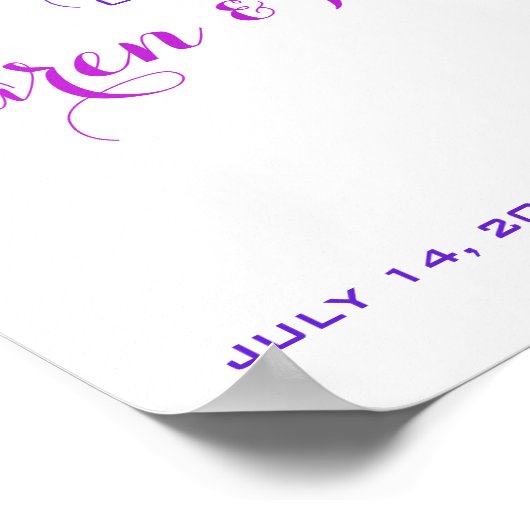 Beautiful Floral Welcome Wedding Poster ポスター (角)