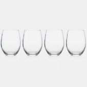 Beautiful Flow Blue Style Mahjong Wine Glasses ステムなしワイングラス (左)